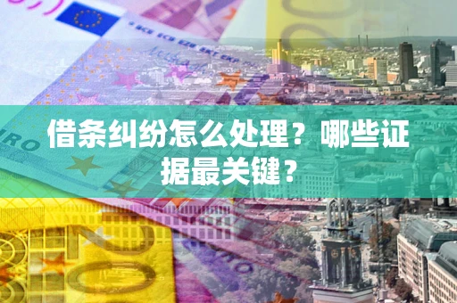 北京借条纠纷怎么处理？哪些证据最关键？