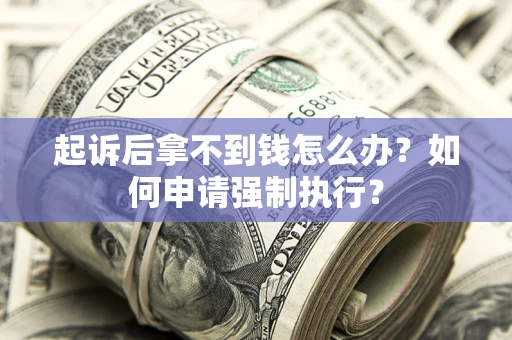 北京起诉后拿不到钱怎么办？如何申请强制执行？