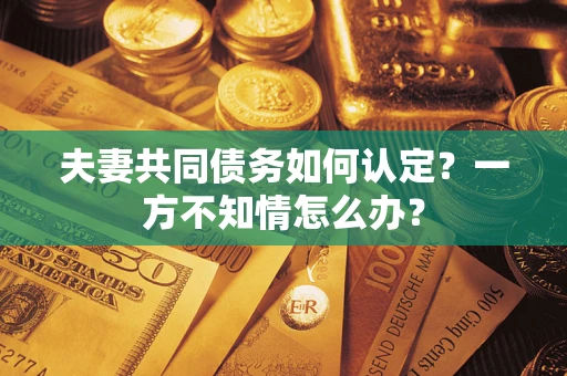 北京夫妻共同债务如何认定？一方不知情怎么办？