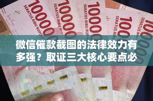 北京微信催款截图的法律效力有多强？取证三大核心要点必须知道！